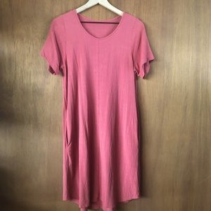 Ali Golden Woven T-Shirt Dress